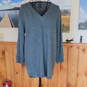 Pink Clover Soft Gray Sweater